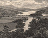 SCOTLAND. Loch Tummel 1885 old antique vintage print picture