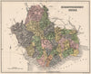 KIRKCUDBRIGHTSHIRE. Antique county map. Parishes. Dumfries Scotland. LIZARS 1885
