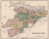 LINLITHGOWSHIRE. Antique county map. Parishes. Livingston Scotland. LIZARS 1885