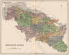 RENFREWSHIRE. County map. Parishes.Greenock Paisley Glasgow Scotland.LIZARS 1885