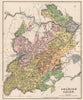 SELKIRKSHIRE. Antique county map. Parishes. Scotland. LIZARS 1885 old