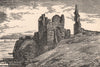 WICK. Castles Sinclair and Girnigoe. Scotland 1885 old antique print picture