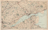 FIRTH OF TAY. Antique map. Perth. Dundee. St Andrews. Scotland. BARTHOLOMEW 1885