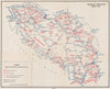 YUGOSLAVIA. The invasion of Yugoslavia in April 1941 1957 old vintage map