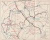 MACEDONIA. Operations in Autumn 1943. Skoplje Prilep Kumanovo Kicevo 1957 map