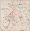 BOSNIA HERZEGOVINA. Krivajska Operation Dec 1943. Vares Kladanj Tuzla 1957 map