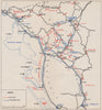 CROATIA. Rijeka Ogulin Brinje Lika Gorski Kotar Coast Jan-Feb 1944 1957 map