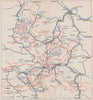 SERBIA. Combat operations August-October 1944. Uzice Valjevo Bijeljina 1957 map