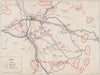 SERBIA. Niš operation (Niška operacija)  (8-14 October 1944) . Leskovac 1957 map