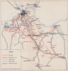 SERBIA. Belgrade Offensive. Red Army. October 1944. Brenovac Smederevo 1957 map