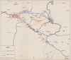 THE LIBERATION OF TRAVNIK. 20-24 October 1944 Zenica Bosnia-Hercegovina 1957 map