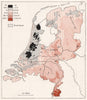 NETHERLANDS. Relief. WW2 ROYAL NAVY INTELLIGENCE MAP 1944 old vintage