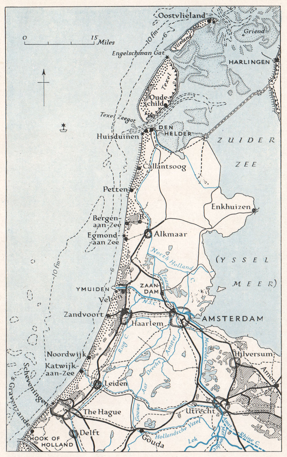 NETHERLANDS. North & South Holland coast. WW2 ROYAL NAVY INTELLIGENCE MAP 1944