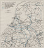 NETHERLANDS. Railways and chief waterways. WW2 ROYAL NAVY INTELLIGENCE MAP 1944
