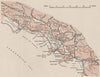 ITALY. Campania. WW2 ROYAL NAVY INTELLIGENCE MAP 1944 old vintage chart