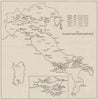 ITALY. Major towns by population. WW2 ROYAL NAVY INTELLIGENCE MAP 1944 old