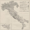 ITALY. Types of rural settlement. WW2 ROYAL NAVY INTELLIGENCE MAP 1944 old