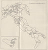 ITALY. Red wine regions. WW2 ROYAL NAVY INTELLIGENCE MAP 1945 old vintage