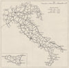 ITALY. Volume of road traffic, 1933. WW2 ROYAL NAVY INTELLIGENCE MAP 1945