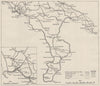 SOUTHERN ITALY. Railways. WW2 ROYAL NAVY INTELLIGENCE MAP 1945 old vintage
