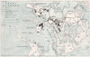 MICRONESIA. Palau harbour. WW2 ROYAL NAVY INTELLIGENCE MAP 1944 old