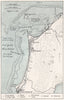 MARIANAS. Saipan harbour. WW2 ROYAL NAVY INTELLIGENCE MAP 1944 old vintage
