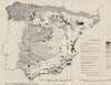 SPAIN. The Soils of Spain. WW2 ROYAL NAVY INTELLIGENCE MAP 1944 old