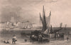 COUNTY DURHAM. Hartlepool. ALLOM 1839 old antique vintage print picture
