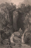 LAKE DISTRICT. Dungeon Ghyll, Westmoreland. Cumbria. ALLOM 1839 old print