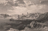 COUNTY DURHAM. North & South Shields, from the rocks near Tynemouth. ALLOM 1839