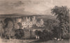 COUNTY DURHAM. Ravensworth Castle. ALLOM 1839 old antique print picture