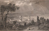 NORTHUMBERLAND. Scotswood Bridge, over the Tyne. ALLOM 1839 old antique print