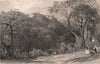COUNTY DURHAM. Castle Eden Hall. ALLOM 1839 old antique vintage print picture