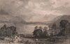 LAKE DISTRICT. Windermere lake, from Low Wood Inn. Cumbria. ALLOM 1839 print
