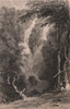 LAKE DISTRICT. Stock Ghyll force, Westmoreland. Cumbria. ALLOM 1839 old print