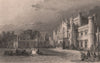 LAKE DISTRICT. South view of Lowther Castle. Cumbria. ALLOM 1839 old print