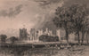COUNTY DURHAM. Raby Castle. ALLOM 1839 old antique vintage print picture