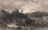 NORTHUMBERLAND. Mitford Castle. ALLOM 1839 old antique vintage print picture