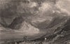 LAKE DISTRICT. Crummock Water, Cumberland. Cumbria. ALLOM 1839 old print