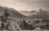 LAKE DISTRICT. Grasmere lake & Village, Westmoreland. Cumbria 1839 old print