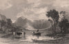 LAKE DISTRICT. Buttermere, Cumberland. Cumbria. ALLOM 1839 old antique print