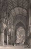 NORTHUMBERLAND. Hexham church. ALLOM 1839 old antique vintage print picture