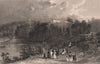COUNTY DURHAM. Dinsdale Spa. ALLOM 1839 old antique vintage print picture