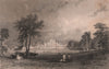 LAKE DISTRICT. Lowther Castle & park, Westmoreland. Cumbria. ALLOM 1839 print