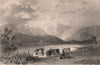 LAKE DISTRICT. Elterwater, Great Langdale, Westmoreland. Cumbria. ALLOM 1839