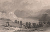 LAKE DISTRICT. Ennerdale Water, from How Hall, Cumberland. Cumbria. ALLOM 1839