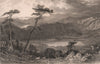 LAKE DISTRICT. Grasmere from Butter Crags, Westmoreland. Cumbria. ALLOM 1839