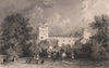 CUMBRIA. Naworth Castle, Cumberland. ALLOM 1839 old antique print picture