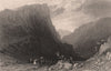 LAKE DISTRICT. Honister Crag, Cumberland. Cumbria. ALLOM 1839 old print
