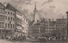 NORTHUMBERLAND. Sand Hill, Newcastle-upon-Tyne. ALLOM 1839 old antique print